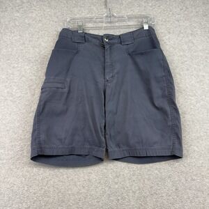 Duluth Trading Nylon Shorts Gray Drawstring Elastic Waist Casual Mens M Stretch